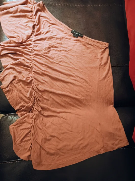 Forever 21 Rust Ruffle One-Shoulder Top - Picture 8 of 8